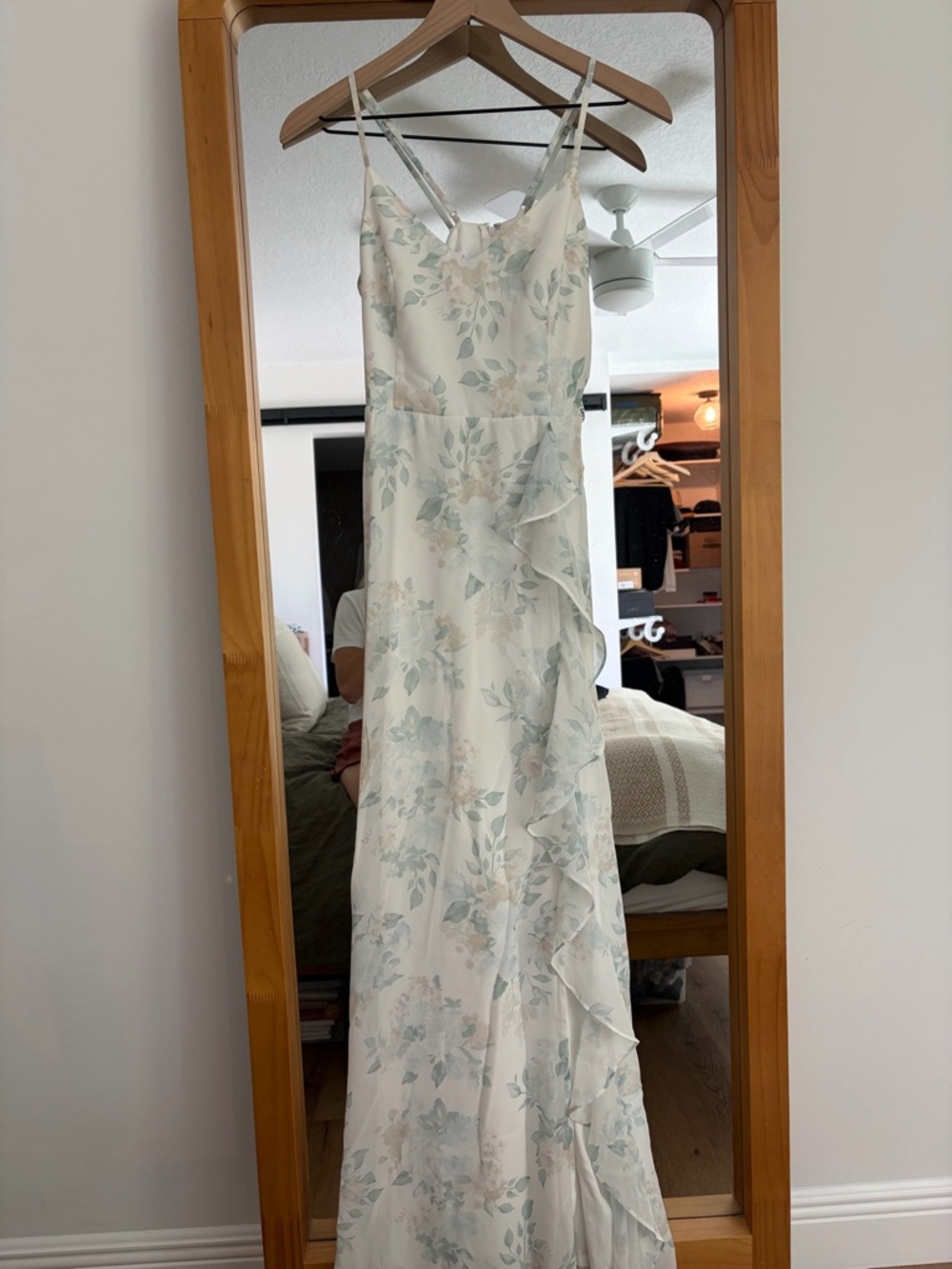 Birdy grey Theresa chiffon dress sage spring garden